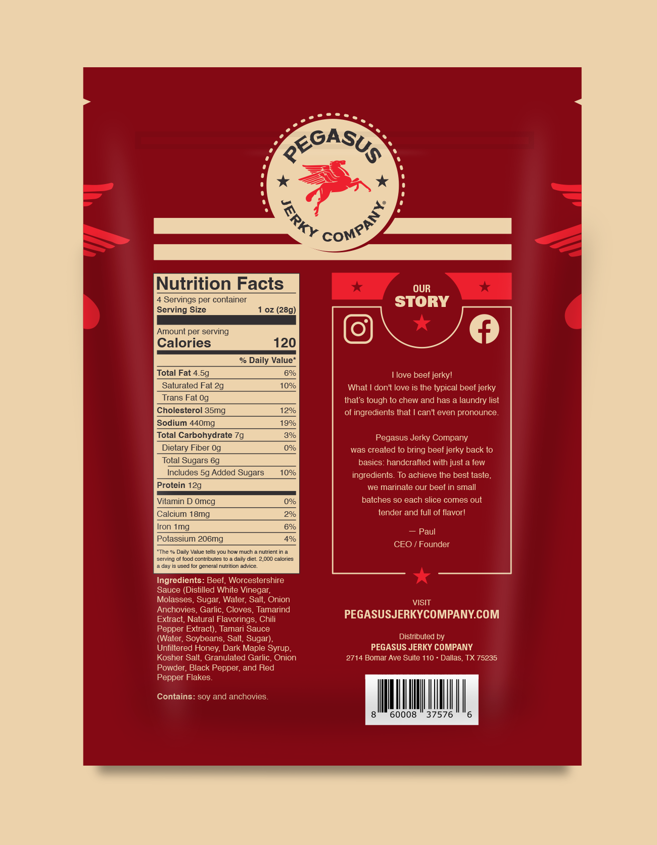 Sweet & Savory Beef Jerky 4oz
