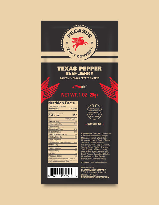 Texas Pepper Beef Jerky 1oz