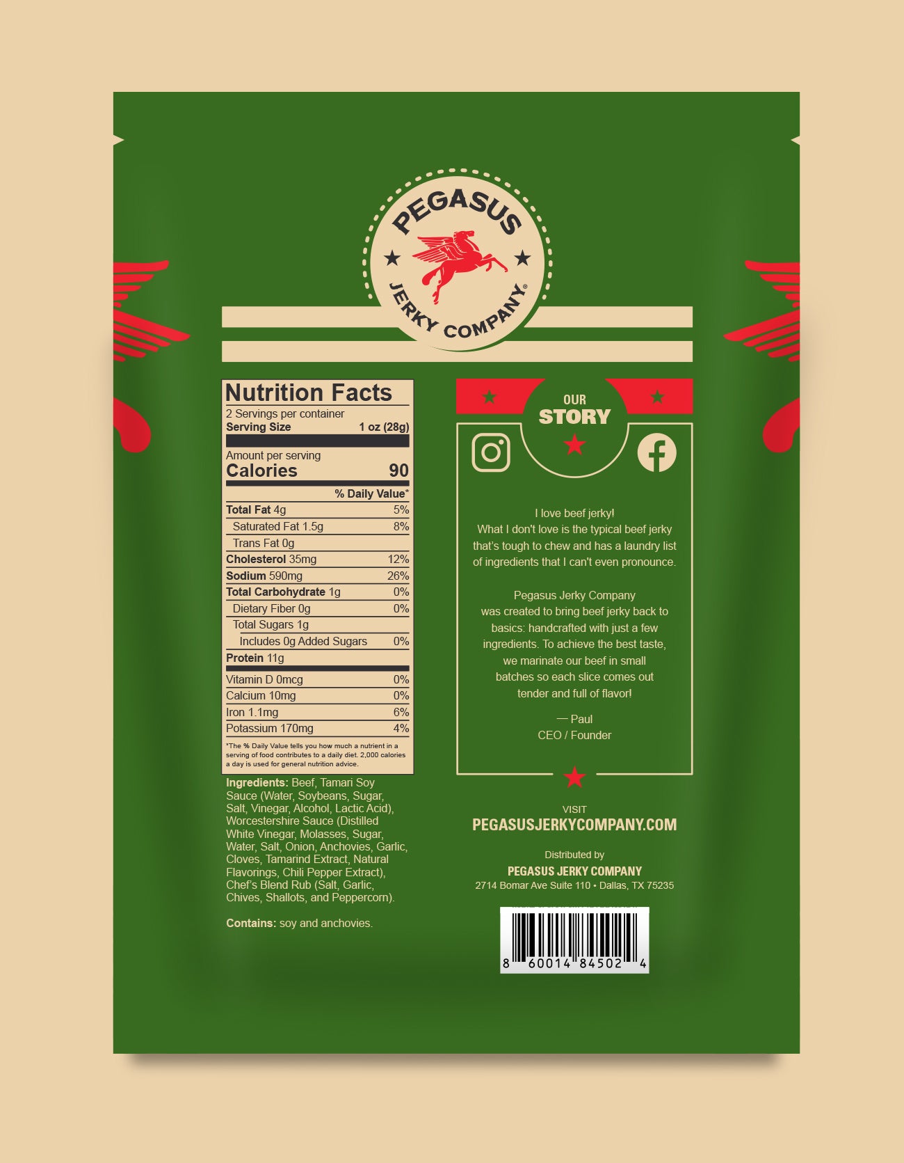 Chef's Blend Beef Jerky 2oz